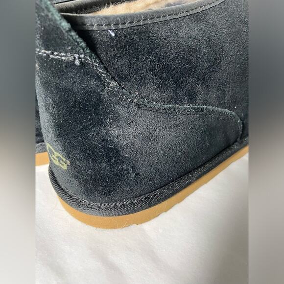 UGG Men\'s Chukka‎ Black Suede Chukka Boots Size 18 shoes warm suede NEW maksim